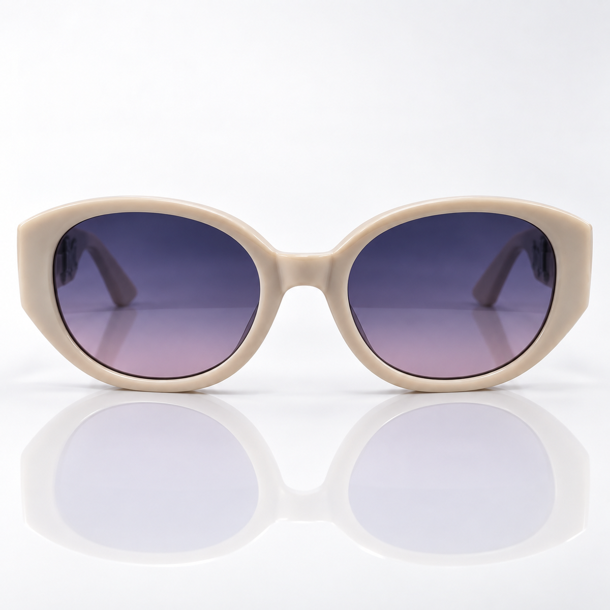 Lyra — Lilac Gradient Oval Sunglasses