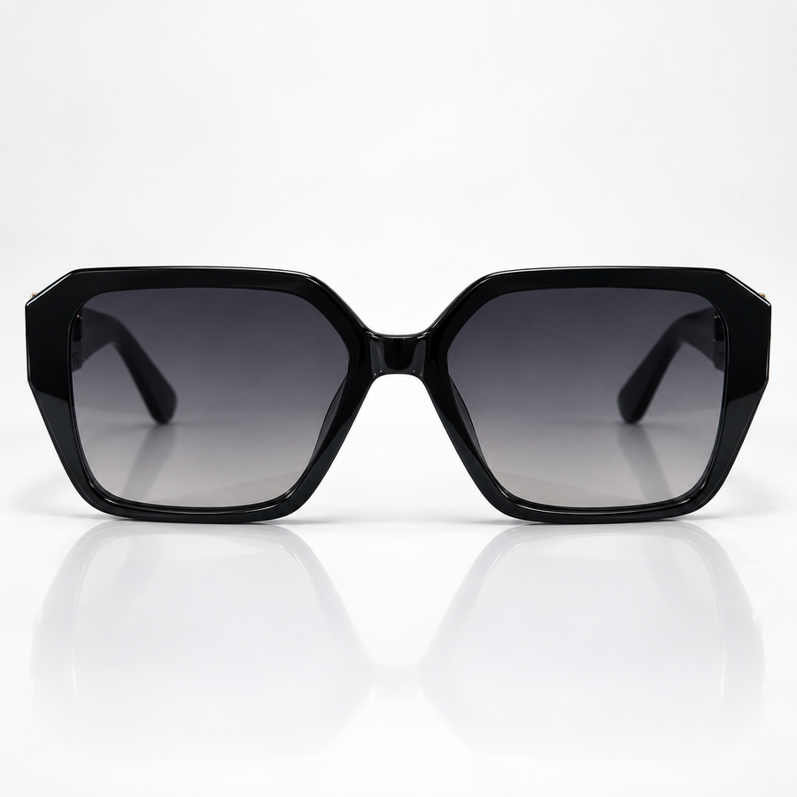 Eira — Smoke Gradient Square Sunglasses