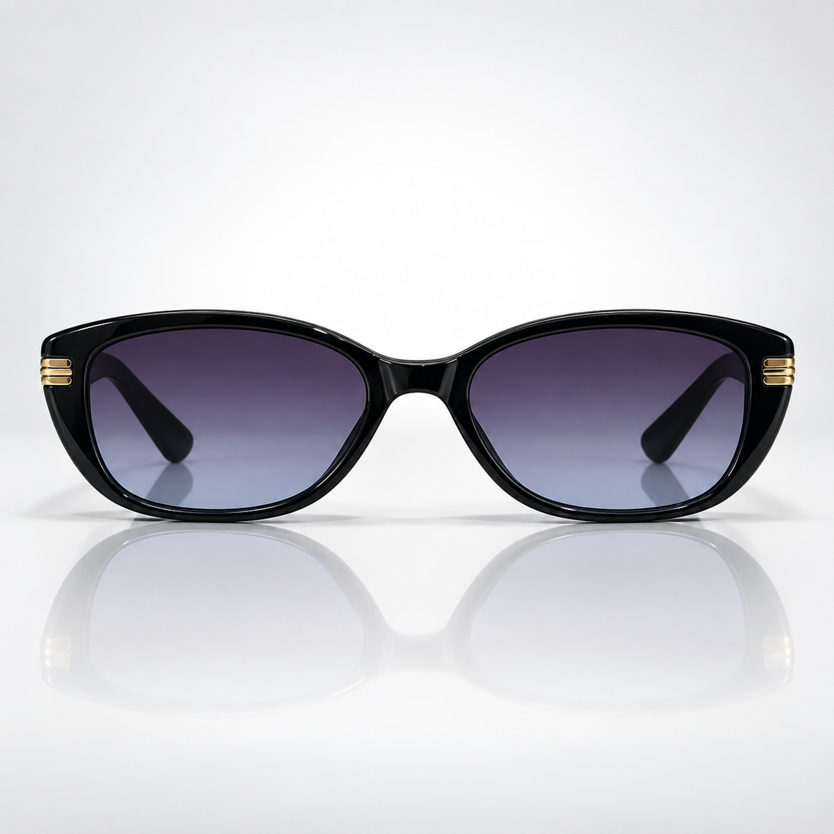 Zaya — Black Gradient Oval Sunglasses