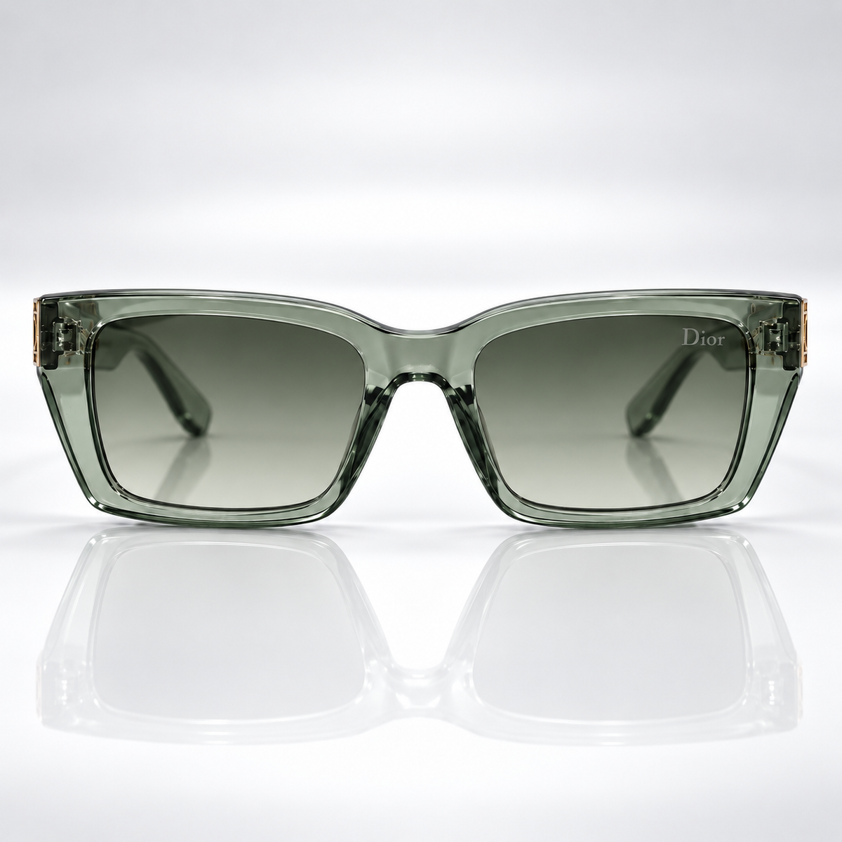 Sera — Sage Gradient Square Sunglasses