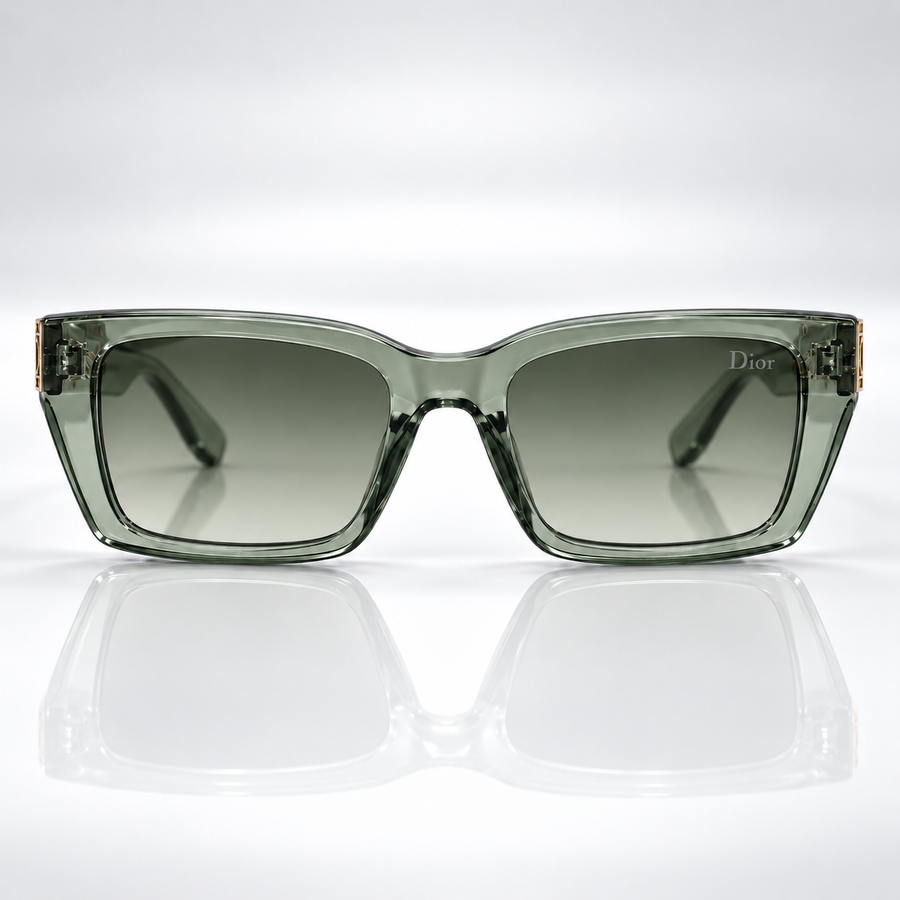 Sera — Sage Gradient Square Sunglasses