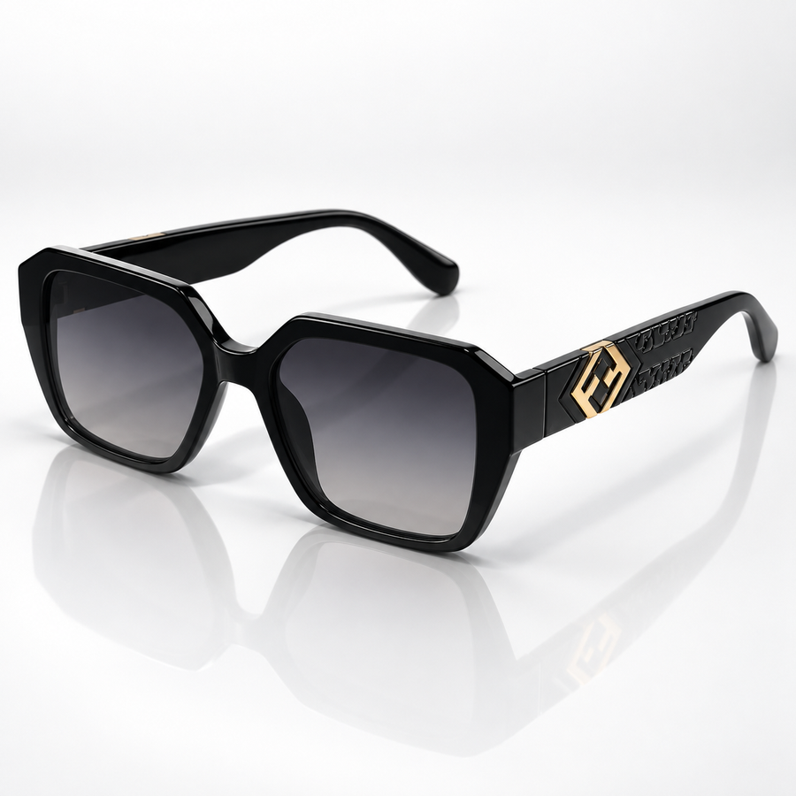 Eira — Smoke Gradient Square Sunglasses