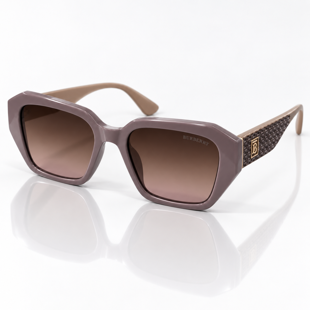 Ayla — Mauve Oversized Square Sunglasses