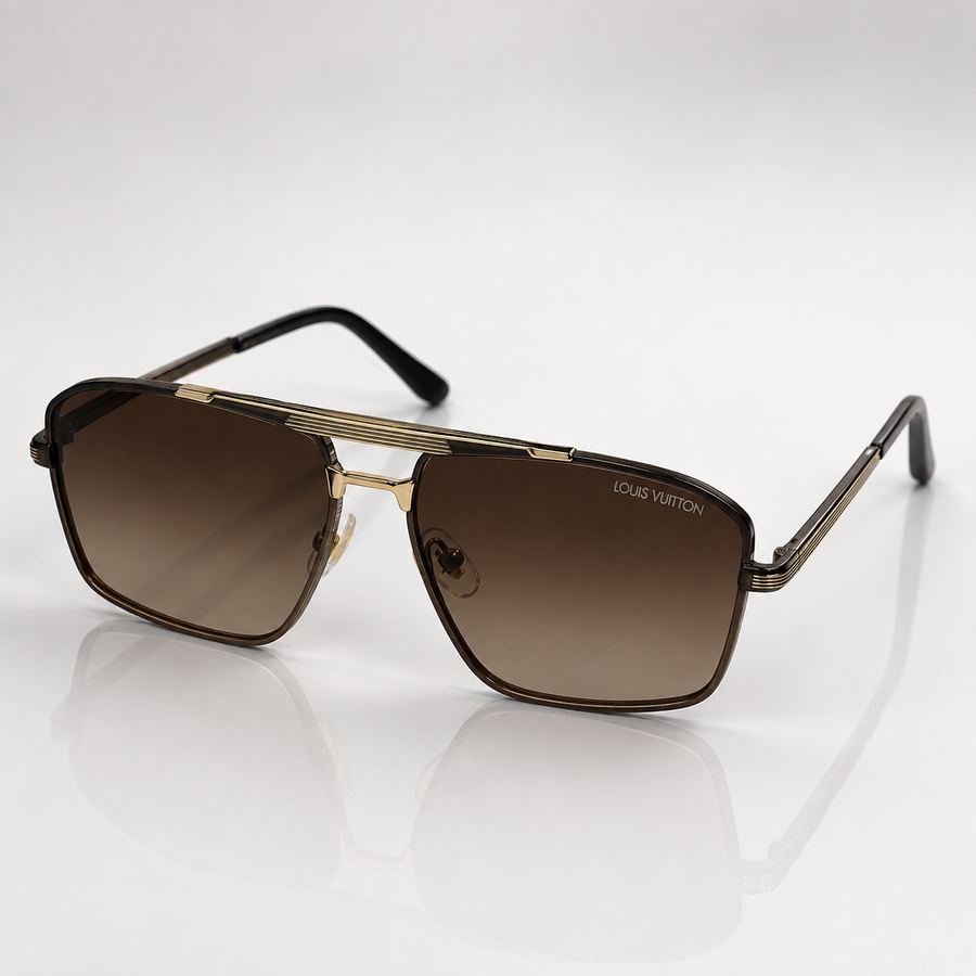 Caldor – Premium Brown Gradient Navigator Sunglasses