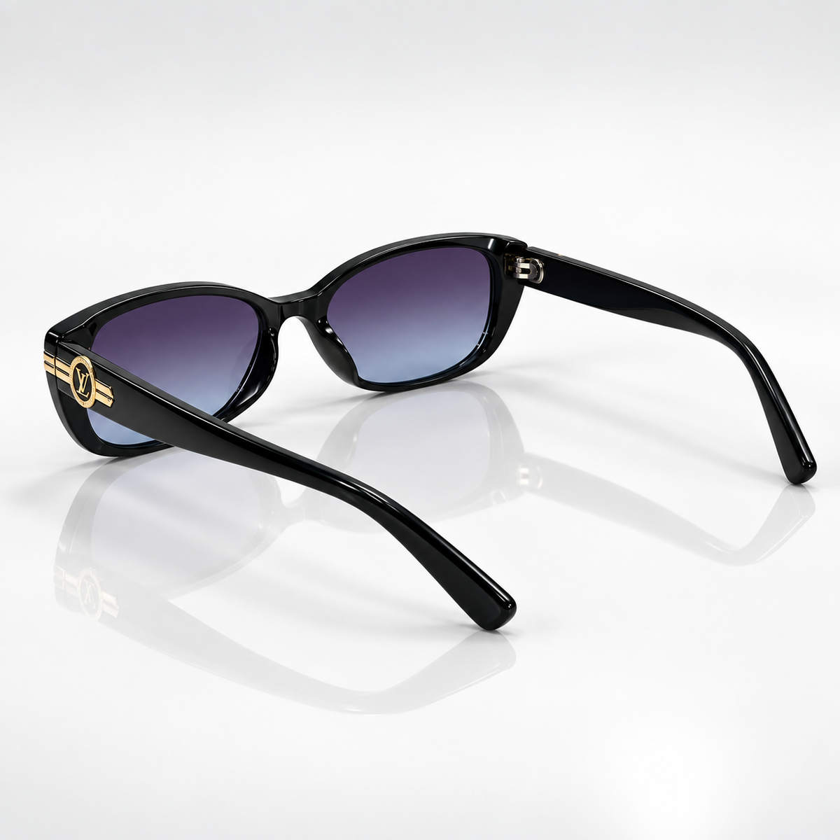 Zaya — Black Gradient Oval Sunglasses