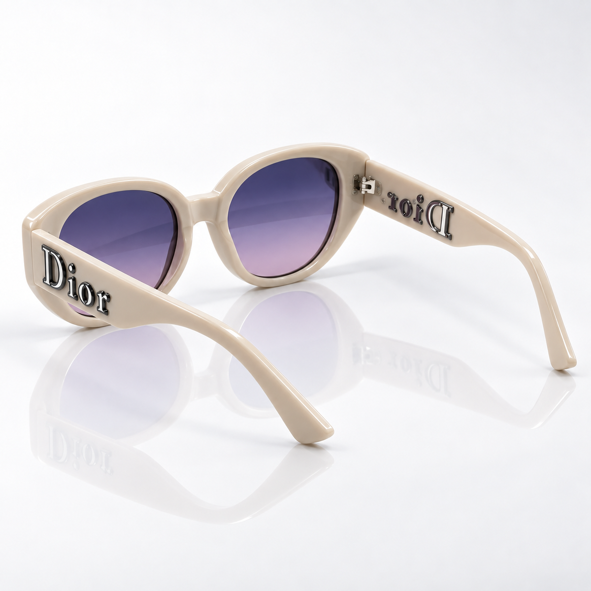 Lyra — Lilac Gradient Oval Sunglasses