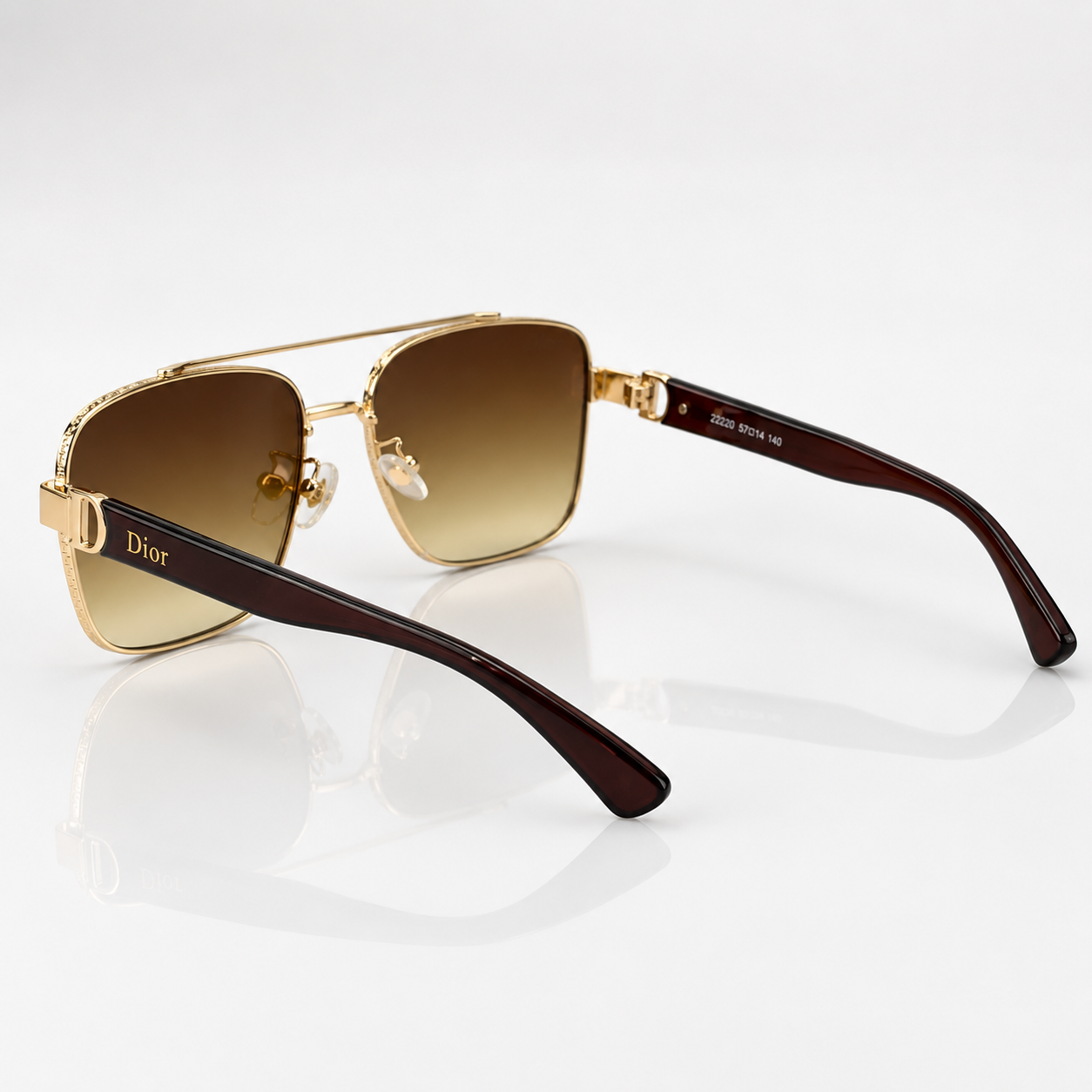 Aura – Premium Brown Gradient Square Sunglasses