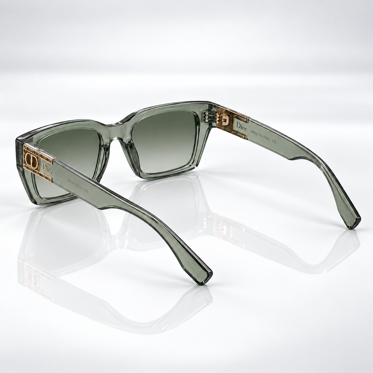 Sera — Sage Gradient Square Sunglasses